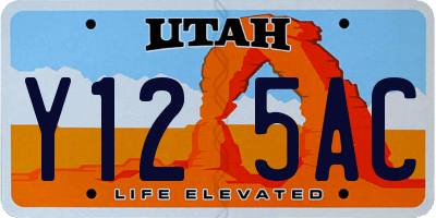 UT license plate Y125AC