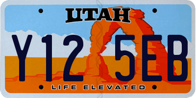 UT license plate Y125EB