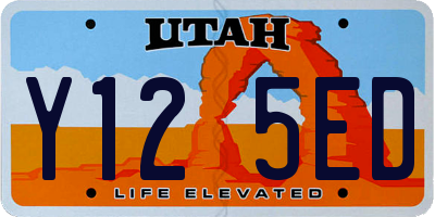UT license plate Y125ED
