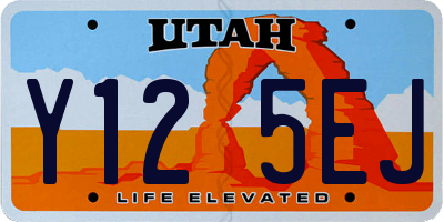 UT license plate Y125EJ