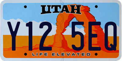 UT license plate Y125EQ