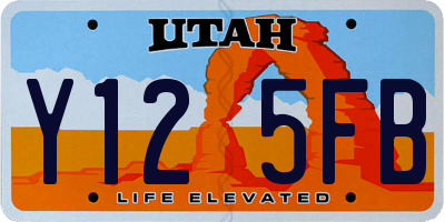 UT license plate Y125FB