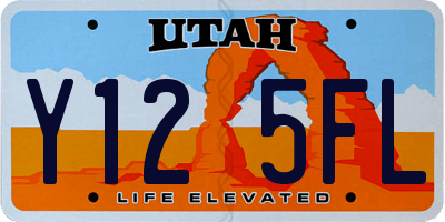 UT license plate Y125FL