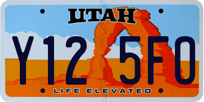 UT license plate Y125FO