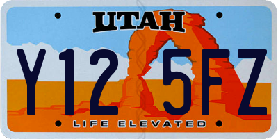 UT license plate Y125FZ