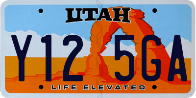UT license plate Y125GA