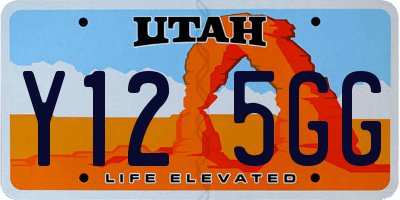 UT license plate Y125GG