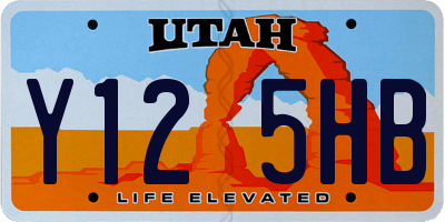 UT license plate Y125HB
