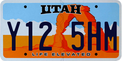 UT license plate Y125HM