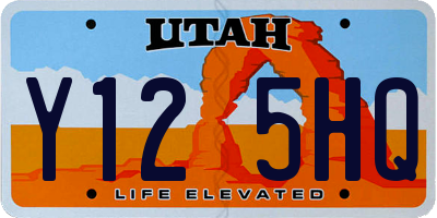 UT license plate Y125HQ