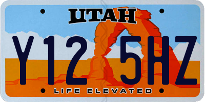 UT license plate Y125HZ