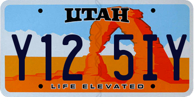 UT license plate Y125IY