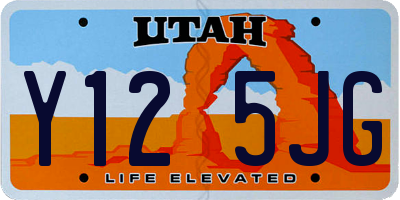 UT license plate Y125JG