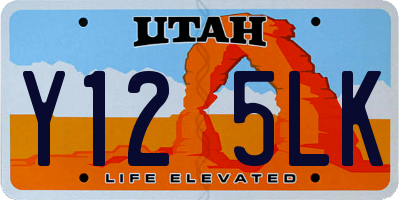 UT license plate Y125LK