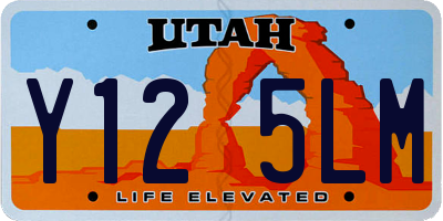 UT license plate Y125LM