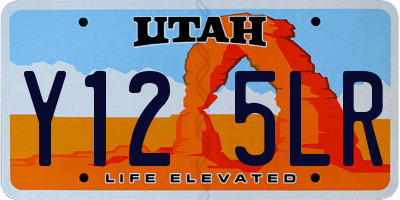 UT license plate Y125LR
