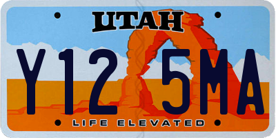 UT license plate Y125MA