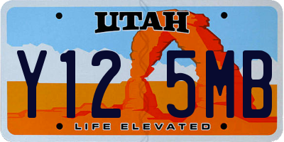 UT license plate Y125MB