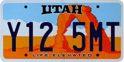 UT license plate Y125MT