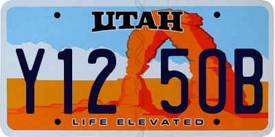 UT license plate Y125OB