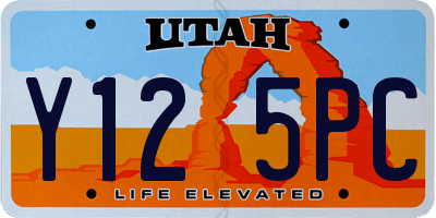 UT license plate Y125PC
