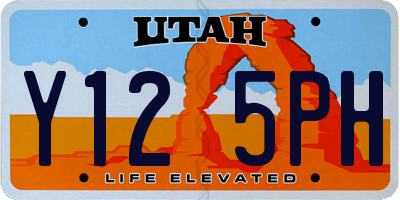 UT license plate Y125PH