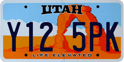 UT license plate Y125PK