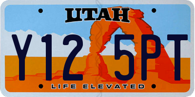 UT license plate Y125PT