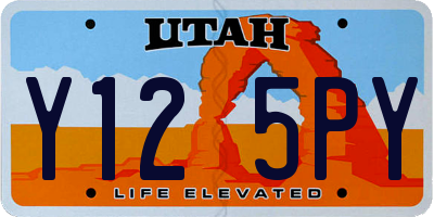 UT license plate Y125PY