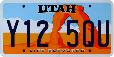 UT license plate Y125QU