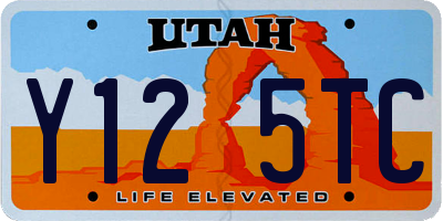 UT license plate Y125TC
