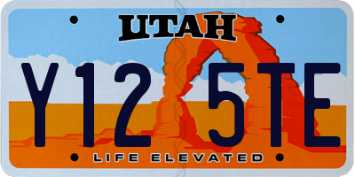 UT license plate Y125TE