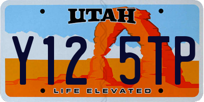 UT license plate Y125TP