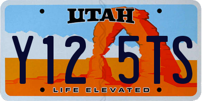 UT license plate Y125TS
