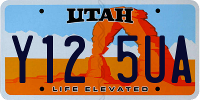 UT license plate Y125UA