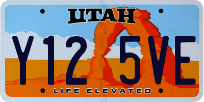 UT license plate Y125VE
