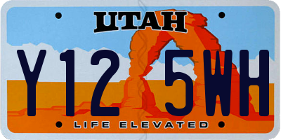 UT license plate Y125WH