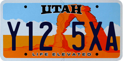 UT license plate Y125XA