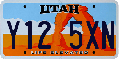 UT license plate Y125XN