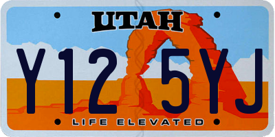 UT license plate Y125YJ