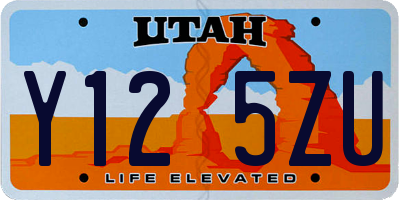 UT license plate Y125ZU