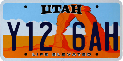 UT license plate Y126AH