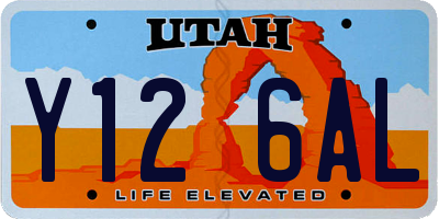 UT license plate Y126AL