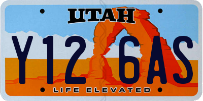UT license plate Y126AS