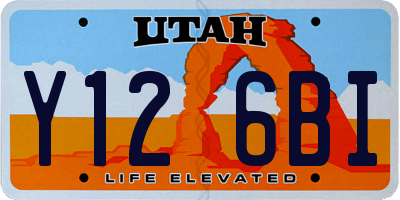 UT license plate Y126BI