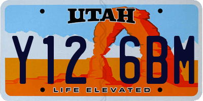 UT license plate Y126BM
