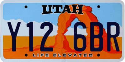 UT license plate Y126BR