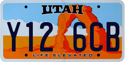 UT license plate Y126CB