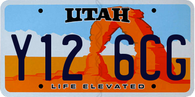 UT license plate Y126CG
