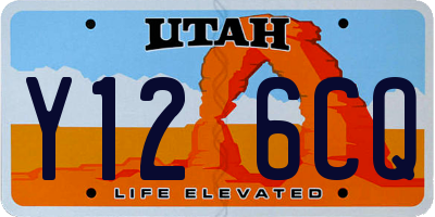 UT license plate Y126CQ